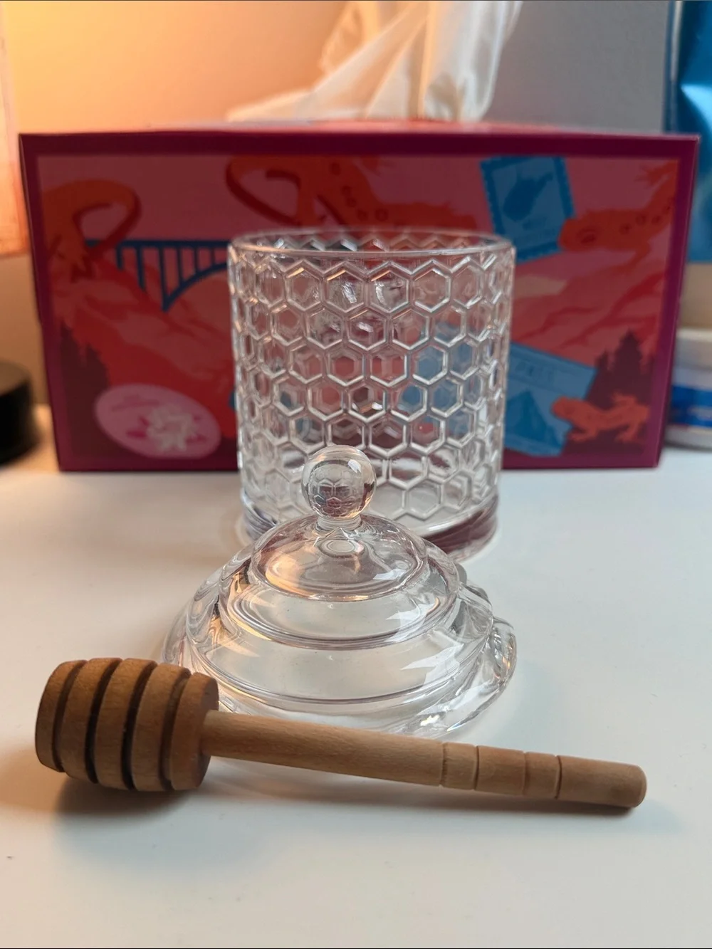 Glass Honey Jar e.